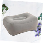 STOBOK Inflatable Footrest Adjustable Footrest Pillow Airplane Footrest Pillow Car Mats for Office Foot Rest Inflatable Footstool Outdoor Inflatable Foot Rest Wedge Shape Travel Pedal