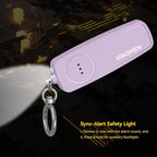 Personal Safety Alarm Keychain for Women,3-Pack,Loud Siren with Flashing LED Light,Portable Emergency Security Device,Gifts for Kids,Presents for Elderly,Night Running,Purple White Blue
