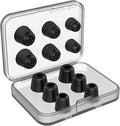 [6 Pairs] Earphone Tips New bee 12pcs Replacement Earbud Tips Blocking Out Ambient Noise Memory Foam Earbuds Inner 4.9mm for in-Ear Headphones with 5mm-7mm Tips (Black, S/M/L)
