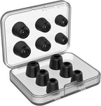 [6 Pairs] Earphone Tips New bee 12pcs Replacement Earbud Tips Blocking Out Ambient Noise Memory Foam Earbuds Inner 4.9mm for in-Ear Headphones with 5mm-7mm Tips (Black, S/M/L)