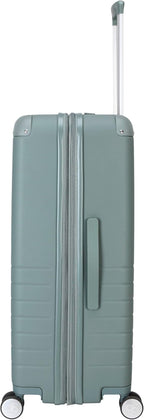 Jessica Simpson Countryside 30" Expandable 8-Wheel Spinner Large Checked Luggage Suitcase, Chinois Green