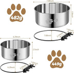 Dog Crate Bowl,2 Pack Metal Dog Water Food Bowl No Spill,Hanging Dogs Bowls for Kennel,Dogs Crate Water Feeder,Stainless Steel Kennel Bowls Mountable for Cats Bunny Ferret Bird
