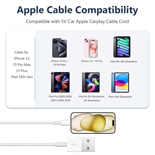 AHDFWI 3 Pack USB A to USB Type C Cable Fast Charging Cable for iPhone 16E 16 15 Pro Plus Pro Max for iPad Pro/Air 5th 4th Mini 6th Gen Charger Charging Cord, for MacBook Pro and More [10FT]