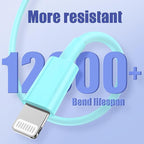 4Pack USB C to Lightning Cable 6FT, Fast Charging Cord for iPhone 14, Replacement for Apple Original Charger Cable for iPhone 14 13 12 11 Pro 11 XS MAX XR 8 7 6s Plus-Light Green