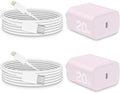 CXX Charger for iPhone 20W Fast Charging [MFi Certified, 2-Pack] USB-C PD Block & 6FT Cable Compatible with iPhone 14/13/12/11/Pro/Plus/Max/Mini/SE, iPad & More [Purple]