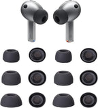 Replacement Silicone Eartips Earbuds Tips Set for Samsung Galaxy Buds 3 Pro Accessories Headphones Ear Tips,6 Pairs (3 Sizes S/M/L) (Gray)