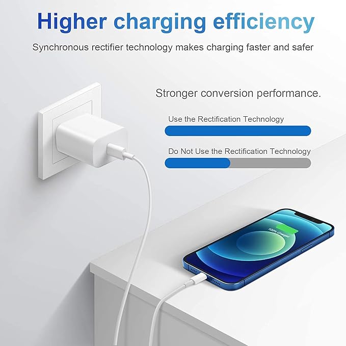 iPhone Charger Fast Charging USB C Charger Block Type C Charging iPad Chargers with 6FT C Chargers Cord Compatible with iPhone14/14 Pro Max/13/13Pro/12/12 Pro/11,iPad