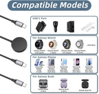 USB C 2 in 1 Multi Fast Charger Charging Cable for Samsung Galaxy Watch 8/8 Classic/7/FE/Ultra/6/6 Classic/5/5 Pro/4/4 classic/3/Active 2/Active & Galaxy S25/S24/S23/S22/21/20 Note-4FT