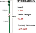 200 PCS 14 inch Green Zip Ties with Screw Hole 70lbs Mountable head Cable Ties Straps Multipurpose Heavy Duty Nylon Cable Zip Ties with Screw Mounting Hole