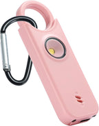 TIPSEAN Personal Safety Alarm - 135dB Ultra Loud Siren with LED Strobe Light, USB-C Rechargeable, Compact Keychain Alarm for Women/Men, Emergency Flashlight & Vibration Alert(Pink)