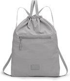 Lee Drawstring Backpack Bag Lightweight Small Gym Swim Beach Bag Water Resistant Sports Sackpack for Men Women, LEE48-002GY