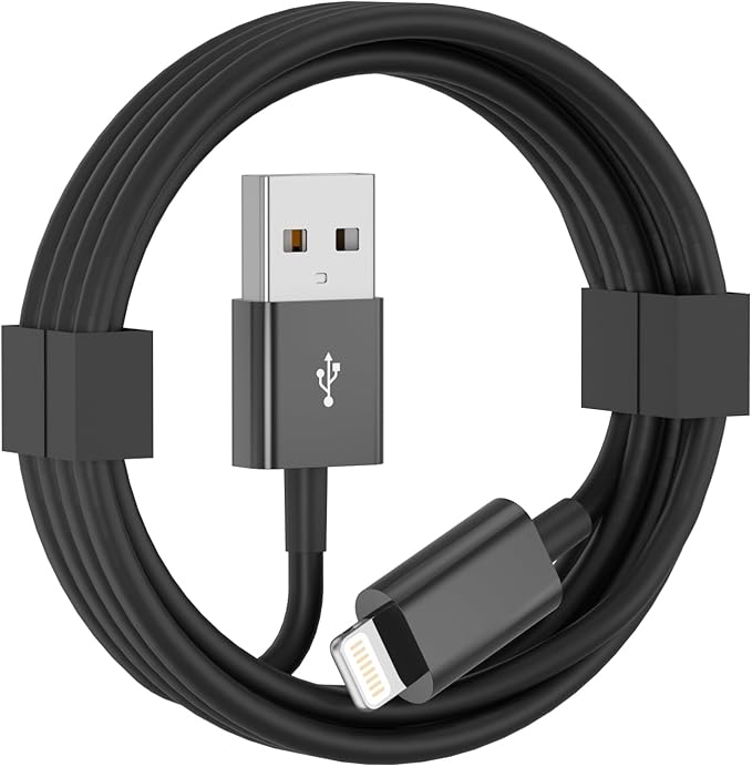 Cveael Car Carplay Cable, 3FT USB A to Lightning Cable Compatible for iPhone 14 13 12 11 Pro Max XR XS X 8 7 6 Plus SE iPad Charger Car Charging Cord (Black)