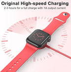 2Pack Red for Apple Watch Charger USB Magnetic Wireless Fast iWatch Charger Portable Compatible with iWatch Ultra/Series 9/8/7/6/SE/SE2/5/4/3/2/1-[3.3FT]