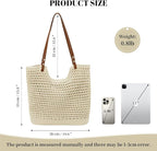 Crochet Beach Bag Summer Woven Tote Bag Crochet Purse for Women handbags Boho Shoulder Bags for Travel Vacation
