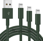 3 Pack Apple MFi Certified Charger Cable 6Ft, Lightning to USB Cable Cord 6 Foot, 2.4A Fast Charging,Apple Phone 6 Feet Long Chargers for iPhone 14/13/12/11/X/XS/XR/SE/8/7/6/5 Plus Pro Max Mini Olive