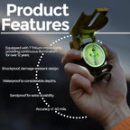 Cammenga Official US Military Tritium Lensatic Compass, Accurate Waterproof Hand Held Compasses with Pouch for Hiking Camping Navigation Survival Backpacking Orienteering