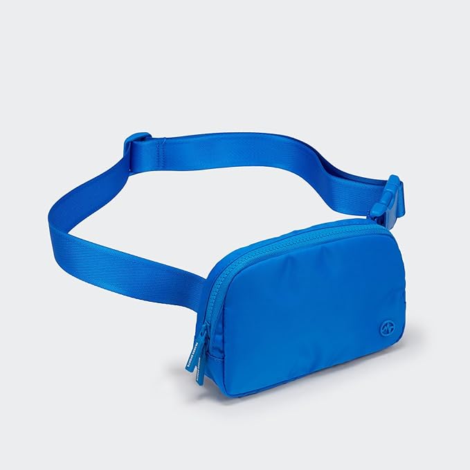 Pander Two Way Zipper Fanny Pack Nylon Everywhere Belt Bag for Women, Water Repellent Waist Packs, Crossbody Bags with Adjustable Strap (Capri Blue)