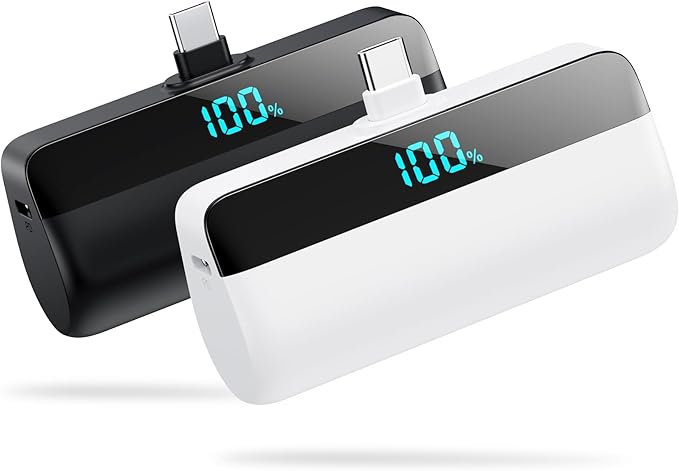 [2-Pack]Mini Portable Charger for iPhone 17/16/15,Upgraded 5500mAh PD Fast Charging USB C Power Bank,Travel Essentials Battery Pack for iPhone 17/17 Pro Max /Air/16 Plus/16/15 Series Galaxy Android