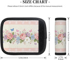 2 Pack Luggage Handle Wrap with Travel Tags - Non-Slip Protective Cover Soft Handle Grips Covers for Suitcase(Pink Flower Butterfly)