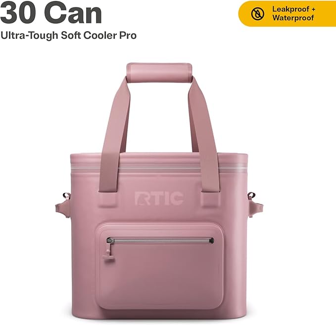 RTIC Ultra-Tough Soft Cooler Pro, Insulated, Waterproof, Leak Proof, Portable Floating Bag for Beverage, Drink, Lunch, Outdoor, Beach, Car, Camping, Picnic, Fishing, Boat