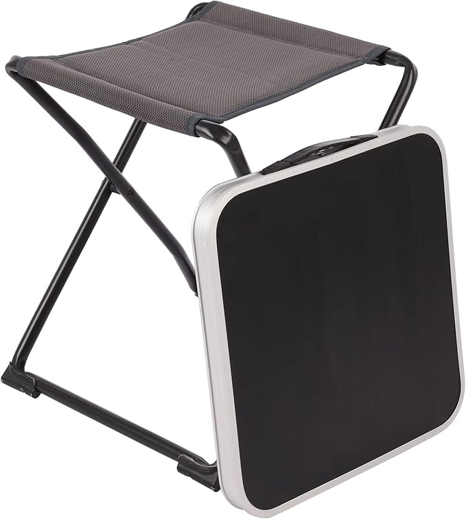 SUNNYFEEL 3 in 1 Folding Camping Table, Stool, and Footrest, Lightweight Portable up to 300 LBS, Easy to Carry for Beach, Fishing, Trip, Picnic, Lawn, Concert Outdoor