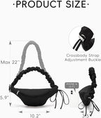 WESTBRONCO Puffer Fanny Packs for Women Small Crossbody Sling Bag, Nylon Quilted Belt Bag for Travel Hiking Running Waist Bag with Adjustable Strap