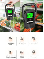 Electronic LCD Digital Hanging Scale 50kg/50g Portable Hook Weighing Balance Luggage Weighting Scale