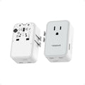 Universal Travel Adapter 20W, TESSAN Ultra Slim International Power Adapter with 2 USB-C 1 USB-A, Travel Plug Adaptor Worldwide for US to European UK Spain Italy England New Zealand (Type C G A I)