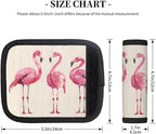 Abstract Pink Flamingo 2 Pack Luggage Handle Wrap Set of Neoprene Luggage Tags for Suitcases Bag Strap Wrap Cover Travel Airplane Accessories Covers Markers Sleeve Grips Identifiers Cruise