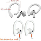 Magnetic Anti-Lost Straps Compatible with AirPods 1st to 4th Generation and AirPods Pro 1st to 4th Generation, with 2 Additional Pairs of Ear Hooks (White Deep Blue)