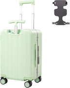 20" Ride-On Luggage with Child Seat, Hardside Carry-On Suitcase with 360° Silent Spinner Wheels, TSA Lock, & Dual Telescoping Handles for Kids & Adults & Busy Moms
