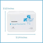 McKesson First Aid Kit - Travel Ready Portable Emergency Supplies for Minor Wound Care - Adhesive Bandages, Gauze Pads, Antiseptic Wipes, Burn Cream - Ideal for Travel, Car & On-The-Go - 37 Pieces