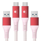 CONMDEX USB C Data Cable [3ft, 2-Pack] 10Gbps USB 3.1 Gen 2 USB to USB C Data Transfer Braided Cord, Android Auto CarPlay Type C Charging Cable for iPhone 17 16 Pro Max Samsung Galaxy S25 S24, Red