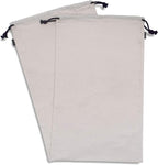 ZENPAC Cowboy Boot Bag, Beige Duster Flannel Pouch with Drawstring Closure, Washable Breathable Cotton Fabric for Shoes, Luggage, 12.5x20.5 2 Pack