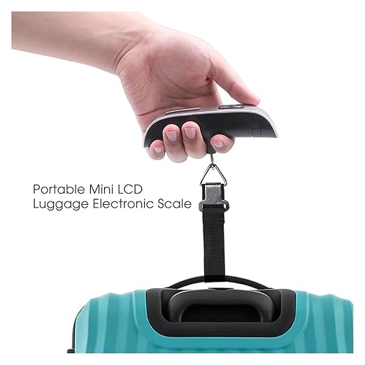 Luggage Weight Scale, 50kgx10g Digital Scale Portable LCD Display Mini Hanging Electronic Luggage Suitcase Travel Bag Weight Balance,for Travel