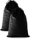 FantasyLife Shoe Bags for Travel, Washable Dust Bags for Storage & Packing, Flannel Shoe Pouch with Drawstring Closure for Purses, Handbags, Shoes & Toys (2, Black Beauty, 17.3"x12.6")