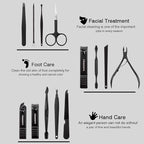 FAMILIFE Manicure Set, Professional Manicure Kit Nail Clipper Set Stainless Steel Pedicure Tools Kit with Leather Travel Case for Women Girl Men (Brown)