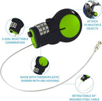 Lewis N. Clark Cable Luggage Lock | TSA Approved | Travel Or Bike Lock | Set Your Own Combination | 30-inch Retractable Steel Cable