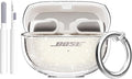 Aircawin for Bose Ultra Open Earbuds Case Glitter,Cute Sparkle Bling for Bose Ultra Open Case Cover 2024,Soft TPU Cover for Bose Open Ear Earbuds Accessories with Carabiner and Cleaning Pen-Glitter