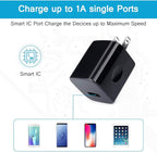 Wall Charger Cube,1A/5V Single Port USB Plug 3 Pack Travel Black Charging Block Box Adapter Compatible Phone,Samsung Galaxy S24 S23 A21 A51 A71 S20 S10 S9 S8,A10e,Note20/10,Moto G7 G6,LG Stylo 6/5/4