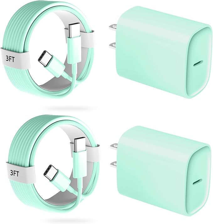 Phone 17 16 15 Pro Charger Fast Charging, 20W USB C Fast Charger Block with 3FT Long Type C Chargers Fast Charging Cable Cord for Phone 17/17 Pro/17 Pro Max/Air/16 Pro Max/16 Pro/15Pro Max/Pro, S24
