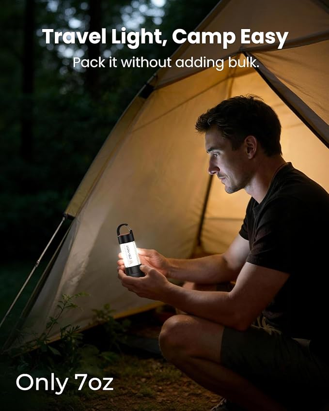 ETENWOLF 2-in-1 Lantern and Flashlight,6 Modes 1000LM Rechargeable Camping Light,5000mAh Super Bright Flashlight with UV,Waterproof Portable Tent Light for Camping,Emergency Light,Power Outage