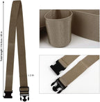 2Pack 45Inch Luggage Straps for Suitcases, Travel Connector for Carry On Bag, Add Bag to Connect Two Suitcases, Adjustable Belt Attachment Accessories for Connect Your 3 Luggages, Brown