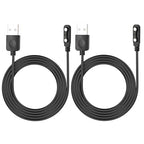 2 Pack Smart Watch Charger Cable 2 Pin Cord,Replacement Charger for Smart Watch,Fitness Trackers, Smart Glasses & Wearable Devices Charger Contact pin spacing Compatible 4mm