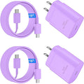 USB C Android Charger Fast Charging Cord, Super Fast Phone Chargers 10FT C to C Type Cable with 25W USBC Wall Block for Samsung Galaxy S26 S25 S24 Ultra Plus/S23/S22/S21/S20/Note 20/10, Purple