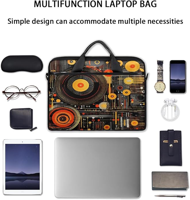 Laptop Shoulder Bag for Women Men, Waterproof Computer Case Messenger Bag Briefcase for Business Office Travel