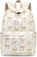 LOIDOU Backpack for Girls School Backpacks Bookbags for Elementary Middle School Women Laptop Backpacks (Bow Tie Brown, L-17)