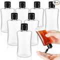 Domensi 8 Pcs 3.4 oz Travel Bottles with Flip Cap Clear Plastic Travel Size Containers Portable Leak Proof Squeeze Bottle Refillable Empty Cosmetic Containers for Liquid Shampoo Lotion