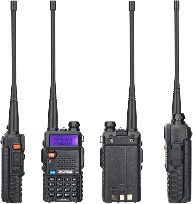 Baofeng UV-5R Radio Ham Radio Handheld UV5R Long Range Dual Band Rechargeable High Power Two Way Radio Walkie Talkies with 1800mAh Li-ion Battery and Earpiece for Hunting Camping Survival Gear,2 Pack