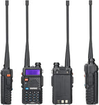 Baofeng UV-5R Radio Ham Radio Handheld UV5R Long Range Dual Band Rechargeable High Power Two Way Radio Walkie Talkies with 1800mAh Li-ion Battery and Earpiece for Hunting Camping Survival Gear,2 Pack